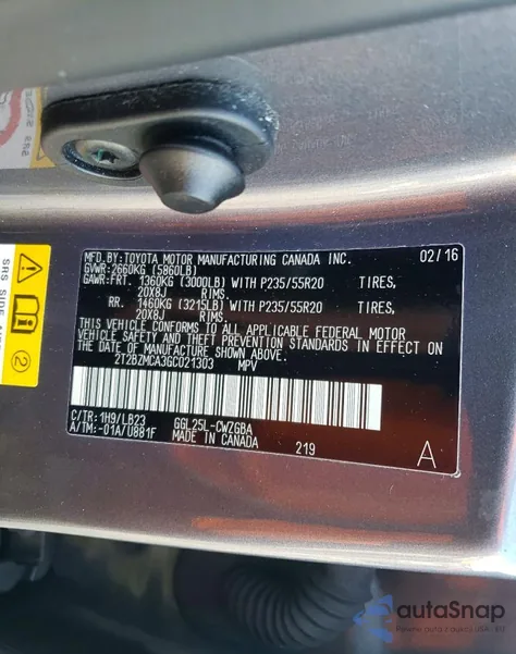 2016 Lexus Rx 350 Base from USA, damaged, VIN 2T2BZMCA3GC021303